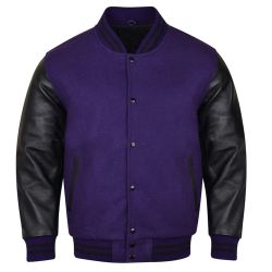 Varsity Jacket Purple Black